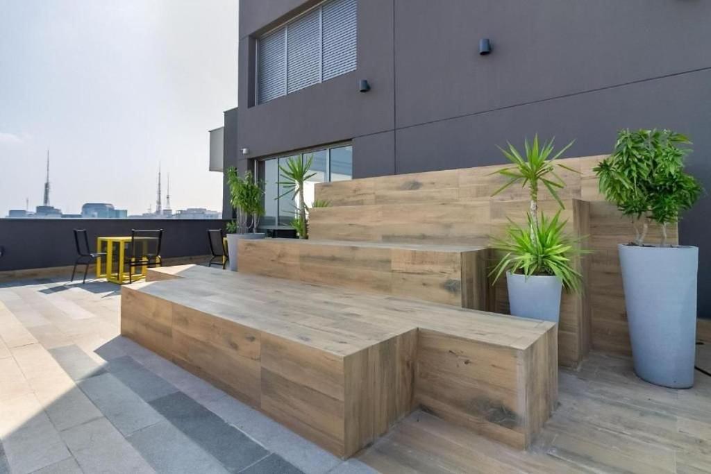 Oasis Urbano: Studio Deslumbrante Com Piscina Na Cobertura By Dabra House- Vn 03 São Paulo Ngoại thất bức ảnh